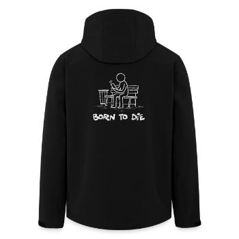 Born to Die – Smartphone-Zombie-Dark Humor - Recycelte Männer Softshell-Jacke von Stanley/Stella - Schwarz - Hinten - AI Model Male 185 light (185cm)