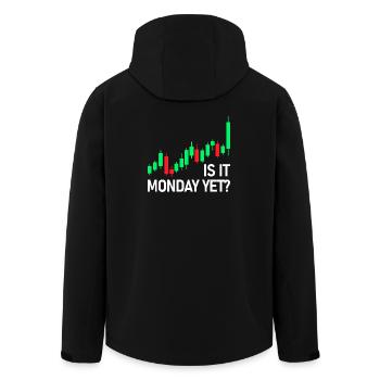 C’est déjà lundi ? Trader à la Bourse - Veste softshell homme en polyester recyclé Stanley/Stella - noir - Dos - AI Model Male 185 light (185cm)