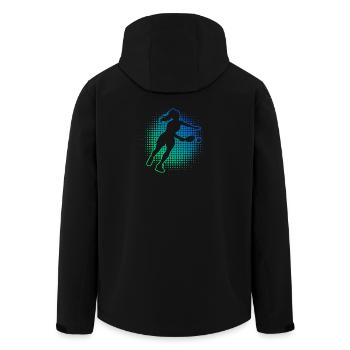 Conception d’entraîneur de pickleball pour les fans de joueurs de pickleball - Veste softshell homme en polyester recyclé Stanley/Stella - noir - Dos - AI Model Male 185 light (185cm)