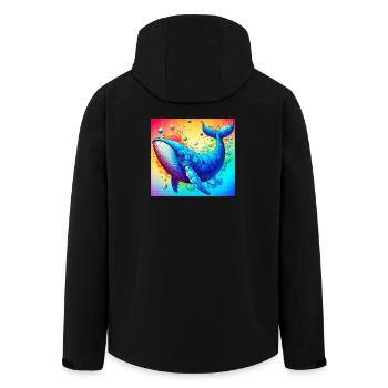 Wal - Recycelte Männer Softshell-Jacke von Stanley/Stella - Schwarz - Hinten - AI Model Male 185 light (185cm)