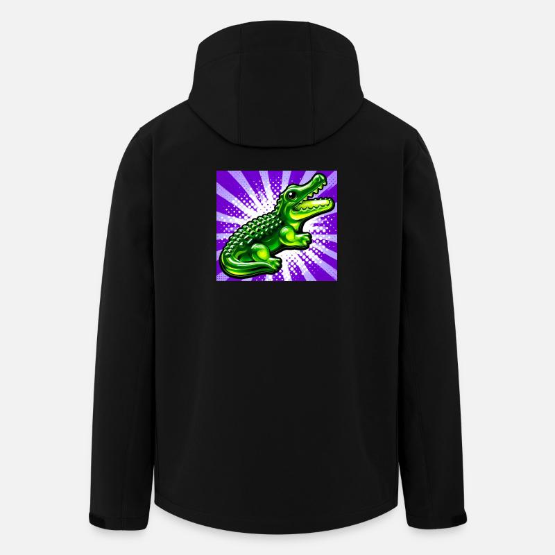 Krokodil - Recycelte Männer Softshell-Jacke von Stanley/Stella - Schwarz