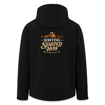 Altes Mesopotamien, Sumerisches - Recycelte Männer Softshell-Jacke von Stanley/Stella - Schwarz - Hinten - AI Model Male 185 light (185cm)