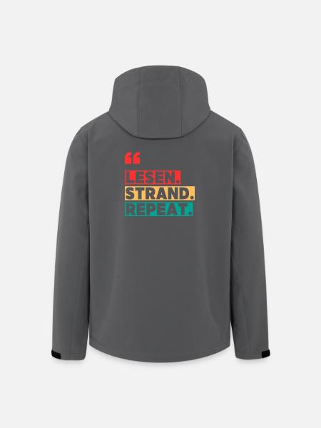 Lire Beach Repeat - Veste softshell homme en polyester recyclé Stanley/Stella - noir