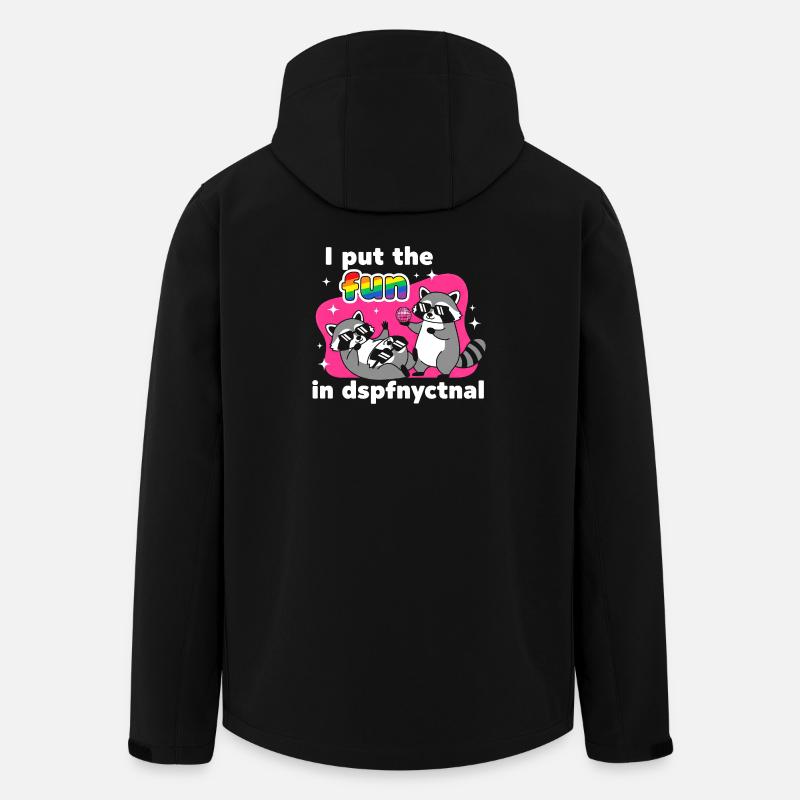 Disco Raccoons : Rainbow Fun - Veste softshell homme en polyester recyclé Stanley/Stella - noir