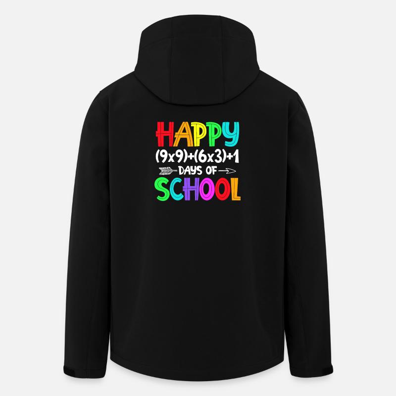 Rainbow Happy Back-to-School - Men’s Recycled Softshell Jacket by Stanley/Stella - black