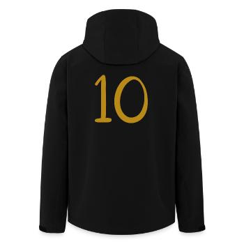 10 - Recycelte Männer Softshell-Jacke von Stanley/Stella - Schwarz - Hinten - AI Model Male 185 light (185cm)