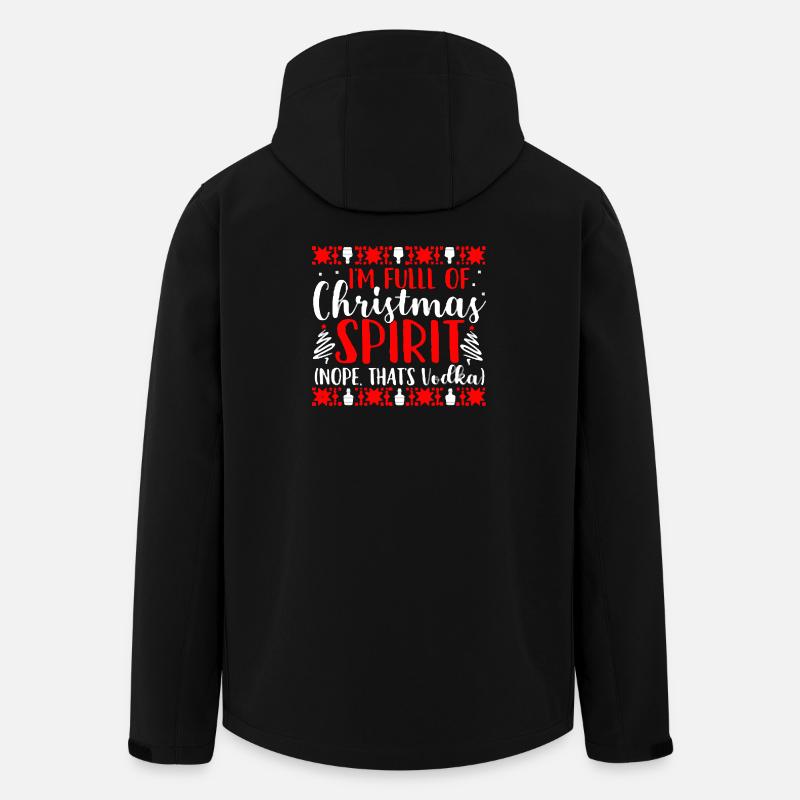Voll mit Weihnachtsgeist-Vodka-Tee - Recycelte Männer Softshell-Jacke von Stanley/Stella - Schwarz