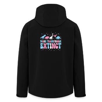 LGBTQ Pride Month - Make Transphobia Extinct - Men’s Recycled Softshell Jacket by Stanley/Stella - black - Back - AI Model Male 185 light (185cm)