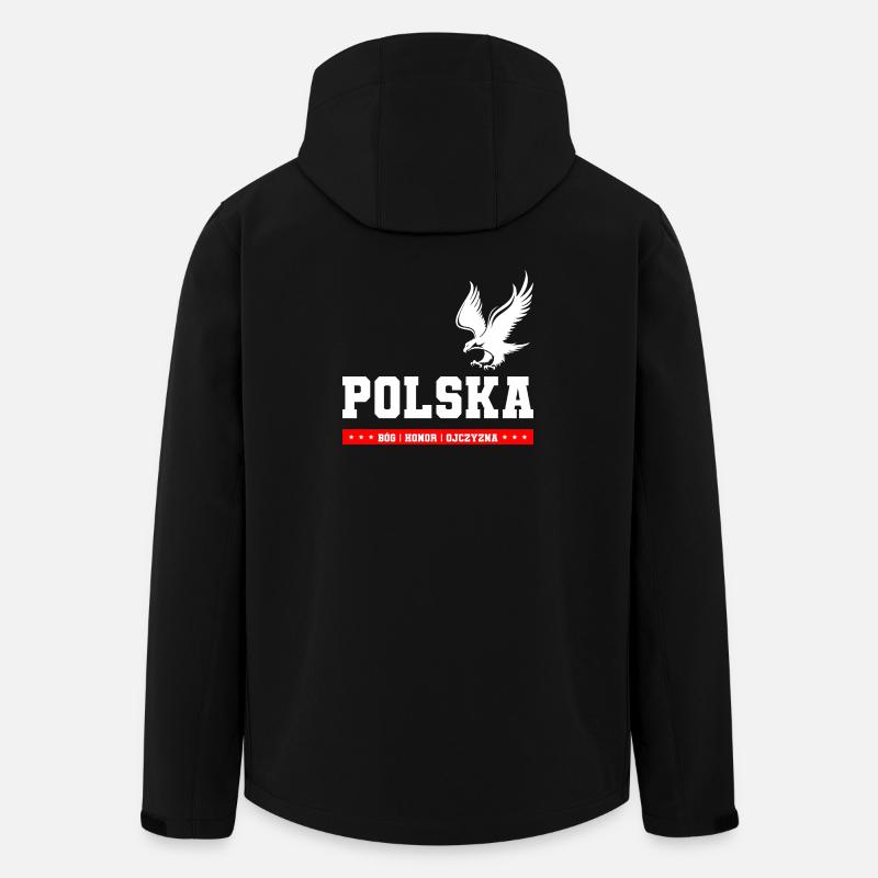 POLSKA TYPOGRAPHIC - Men’s Recycled Softshell Jacket by Stanley/Stella - black