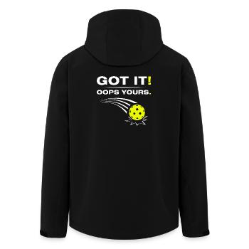 Compris ! Oups à toi, drôle de joueur de pickleball - Veste softshell homme en polyester recyclé Stanley/Stella - noir - Dos - AI Model Male 185 light (185cm)