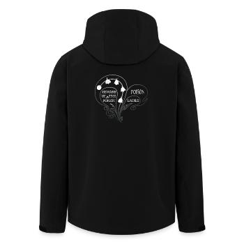 Poisonous White Beauty - Lily of the Valley - Men’s Recycled Softshell Jacket by Stanley/Stella - black - Back - AI Model Male 185 light (185cm)