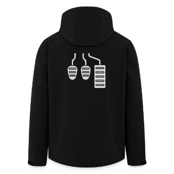 Levier de vitesses manuel - pédales - Veste softshell homme en polyester recyclé Stanley/Stella - noir - Dos - AI Model Male 185 light (185cm)