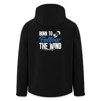 Follow – Kitesurfing T-Shirt - Men’s Recycled Softshell Jacket by Stanley/Stella - black - Back - AI Model Male 185 light (185cm)