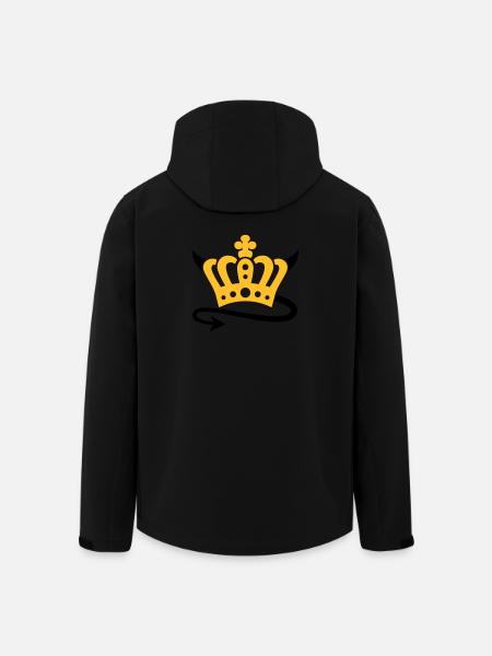 Teufel Krone - Recycelte Männer Softshell-Jacke von Stanley/Stella - Schwarz