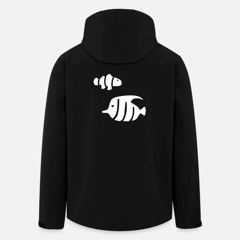 Clown Fisch - Recycelte Männer Softshell-Jacke von Stanley/Stella - Schwarz