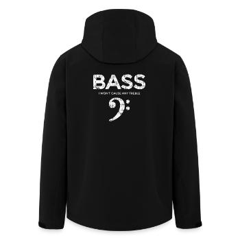 BASS I wont cause any treble (Vintage/Blanc) - Veste softshell homme en polyester recyclé Stanley/Stella - noir - Dos - AI Model Male 185 light (185cm)