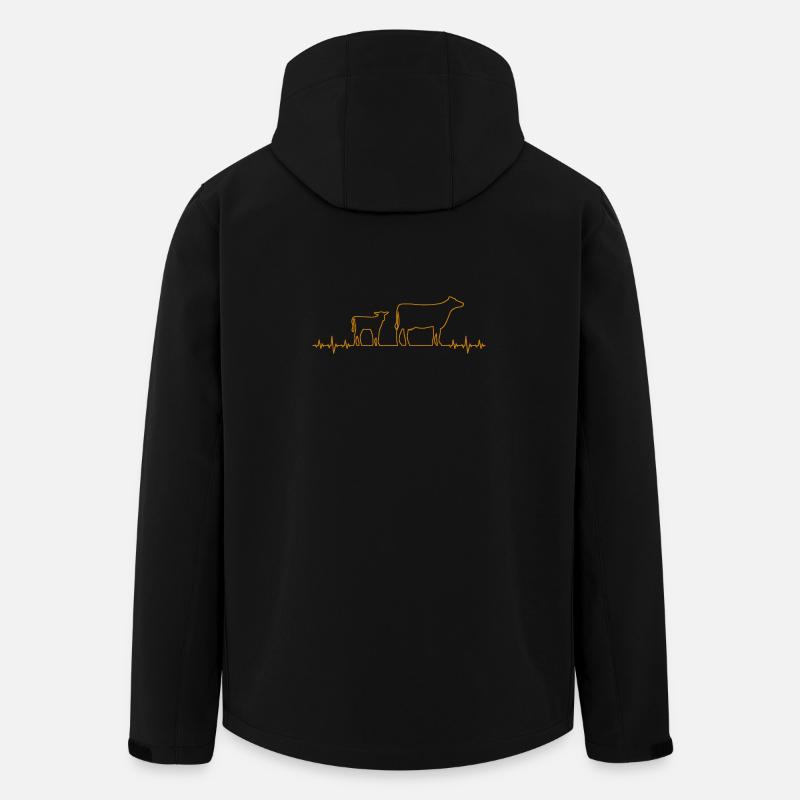 Kuh Kalb Bulle - Recycelte Männer Softshell-Jacke von Stanley/Stella - Schwarz