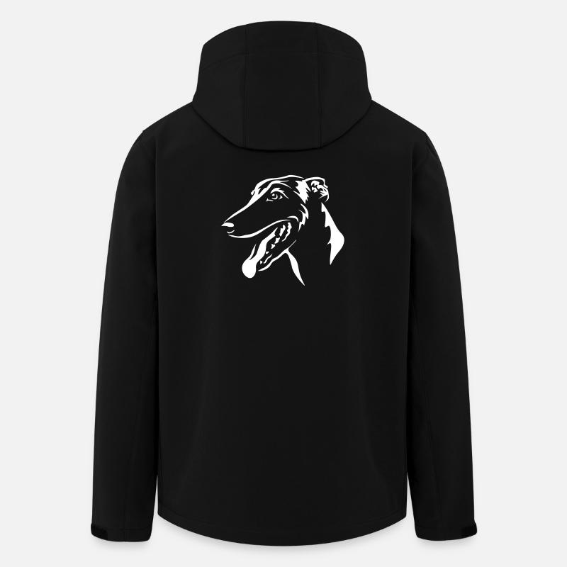 Tête de Greyhound « Black Edition » - Veste softshell homme en polyester recyclé Stanley/Stella - noir