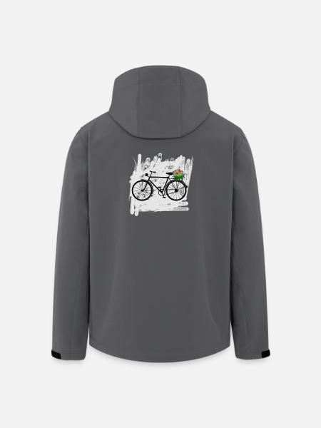 bicycle flowers cyclist - Men’s Recycled Softshell Jacket by Stanley/Stella - black