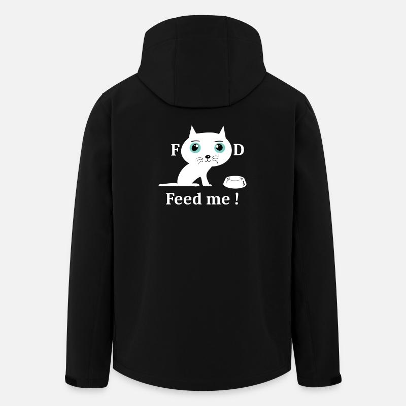 Chat blanc mignon - Veste softshell homme en polyester recyclé Stanley/Stella - noir