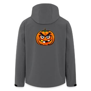 Kürbis Halloween Humor - Recycelte Männer Softshell-Jacke von Stanley/Stella - Schwarz - Hinten - AI Model Male 185 light (185cm)