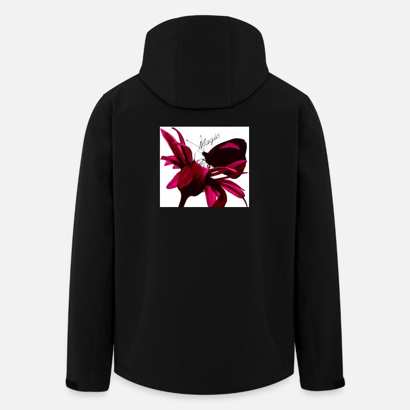 Magischer Schmetterling rot - Recycelte Männer Softshell-Jacke von Stanley/Stella - Schwarz