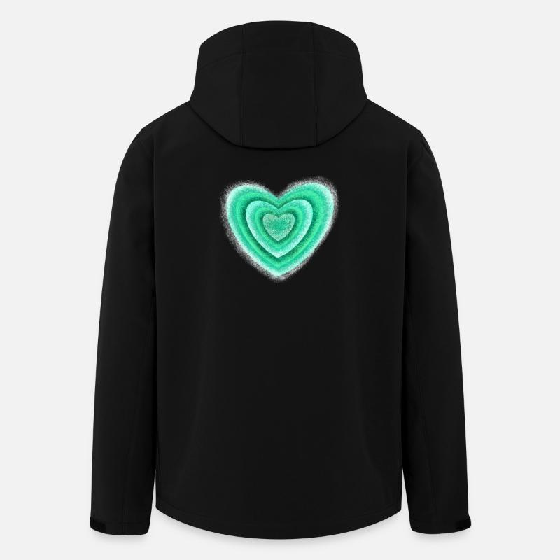 Herz - Recycelte Männer Softshell-Jacke von Stanley/Stella - Schwarz
