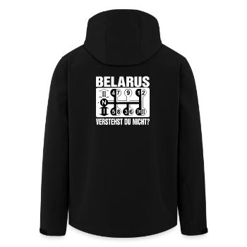 Belarus Gangschaltung - Du wirst es nie verstehen - Recycelte Männer Softshell-Jacke von Stanley/Stella - Schwarz - Hinten - AI Model Male 185 light (185cm)