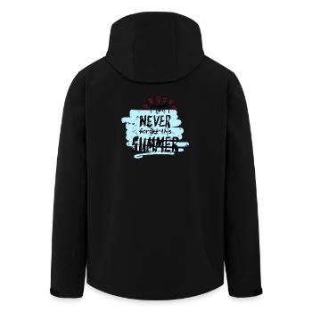 Vergessen Sie diesen Sommer nie - Recycelte Männer Softshell-Jacke von Stanley/Stella - Schwarz - Hinten - AI Model Male 185 light (185cm)