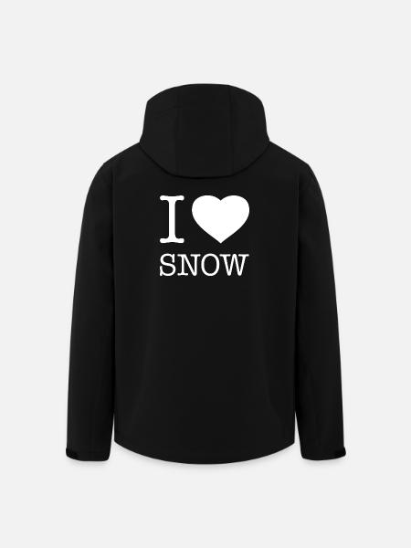 I LOVE SNOW - Men’s Recycled Softshell Jacket by Stanley/Stella - black