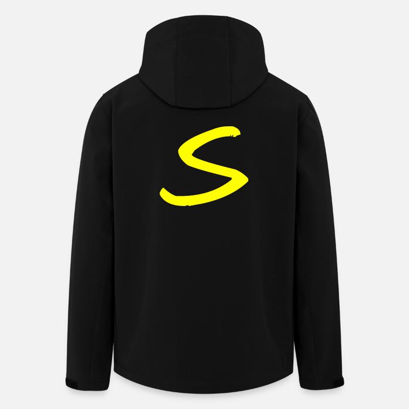 Buchstabe S - Recycelte Männer Softshell-Jacke von Stanley/Stella - Schwarz