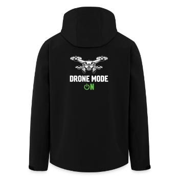 Drohnen-Modus Ein - Recycelte Männer Softshell-Jacke von Stanley/Stella - Schwarz - Hinten - AI Model Male 185 light (185cm)