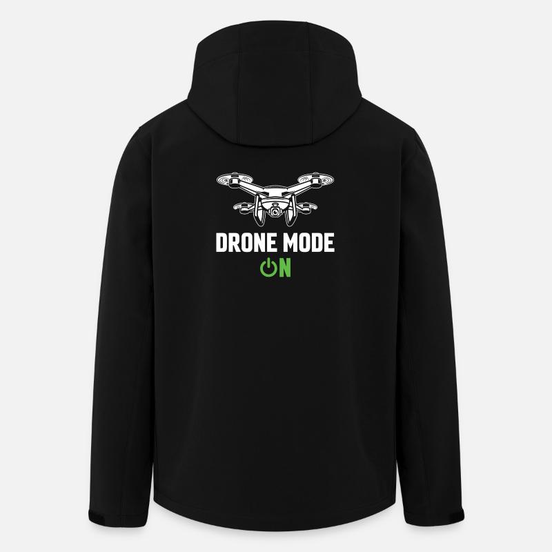 Mode drone activé - Veste softshell homme en polyester recyclé Stanley/Stella - noir