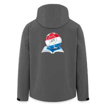 La mode française dans un design moderne - Veste softshell homme en polyester recyclé Stanley/Stella - charbon - Dos - AI Model Male 185 light (185cm)