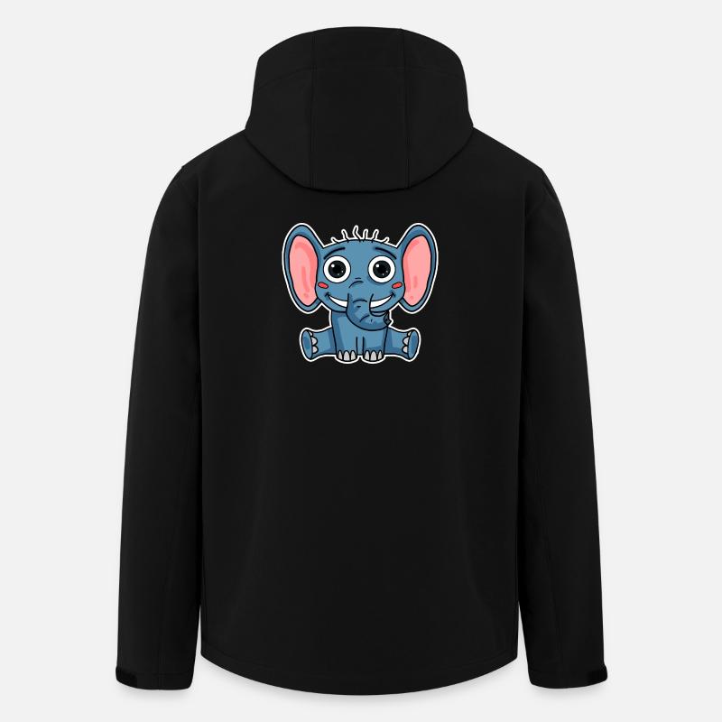 Elefant - Recycelte Männer Softshell-Jacke von Stanley/Stella - Schwarz