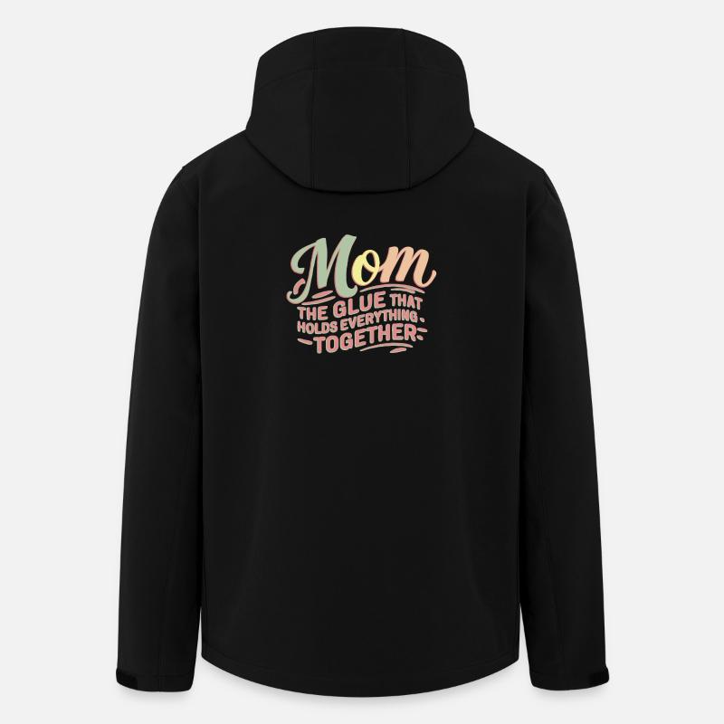 MOM - Der Klebstoff, der alles zusammenhält - Recycelte Männer Softshell-Jacke von Stanley/Stella - Schwarz