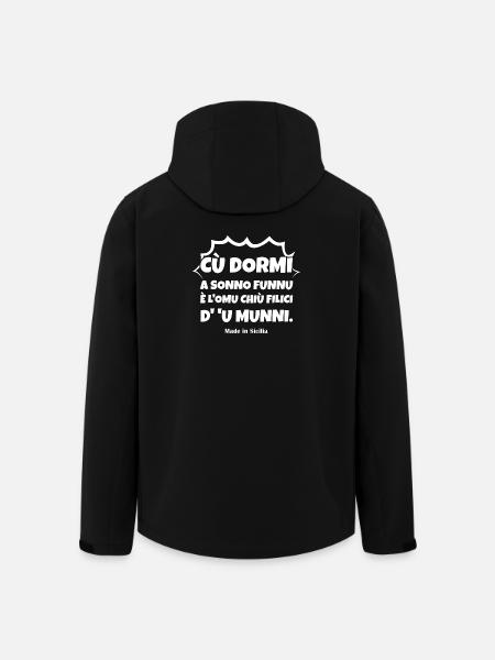 t-shirt Sicilia maglietta proverbio siciliano - Giacca softshell uomo in poliestere riciclato di Stanley/Stella - nero