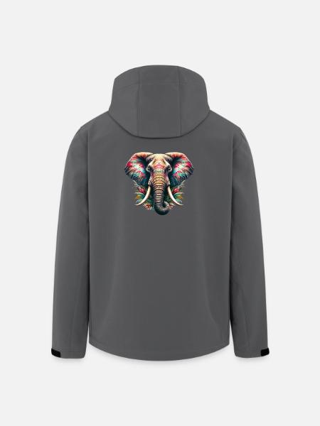 Elephant - Men’s Recycled Softshell Jacket by Stanley/Stella - black
