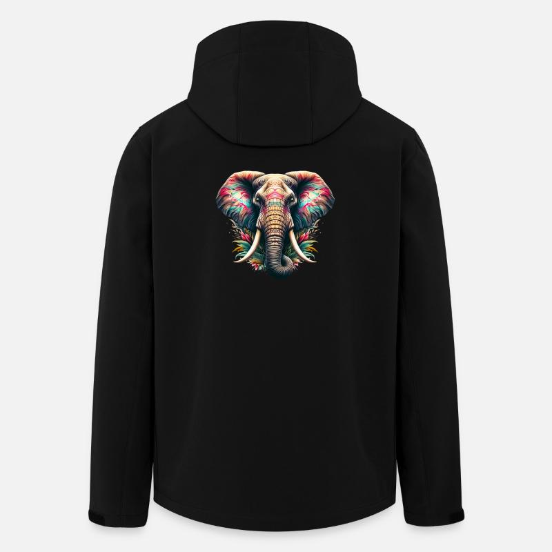 Elefant - Recycelte Männer Softshell-Jacke von Stanley/Stella - Schwarz