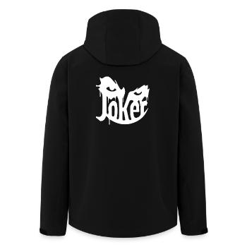 Unique Joker Graphic Design - Men’s Recycled Softshell Jacket by Stanley/Stella - black - Back - AI Model Male 185 light (185cm)