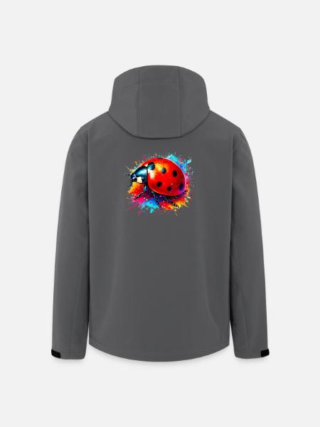 Marienkäfer - Recycelte Männer Softshell-Jacke von Stanley/Stella - Schwarz