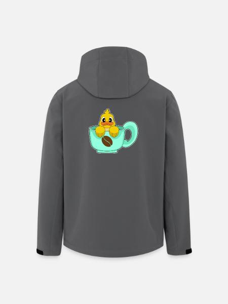 Ente Tasse Kaffee - Recycelte Männer Softshell-Jacke von Stanley/Stella - Schwarz