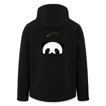 Dreaming panda with shooting star - Men’s Recycled Softshell Jacket by Stanley/Stella - black - Back - AI Model Male 185 light (185cm)