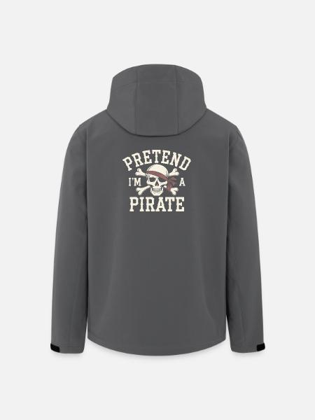 Pretend I'm a Pirate - Men’s Recycled Softshell Jacket by Stanley/Stella - black