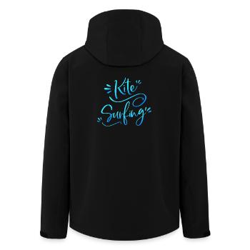 Kitesurfing Kitesurferin blau Geschenk - Recycelte Männer Softshell-Jacke von Stanley/Stella - Schwarz - Hinten - AI Model Male 185 light (185cm)