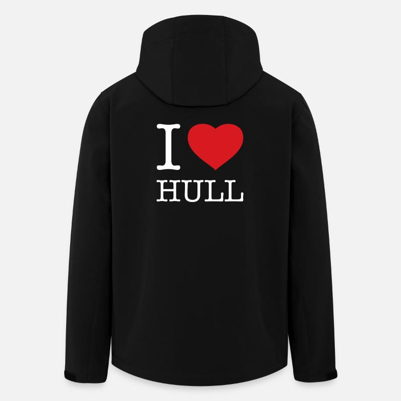 I LOVE HULL - Recycelte Männer Softshell-Jacke von Stanley/Stella - Schwarz
