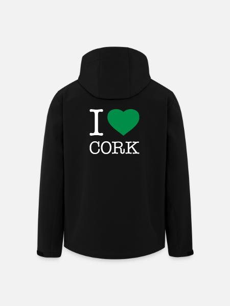 I LOVE CORK - Recycelte Männer Softshell-Jacke von Stanley/Stella - Schwarz
