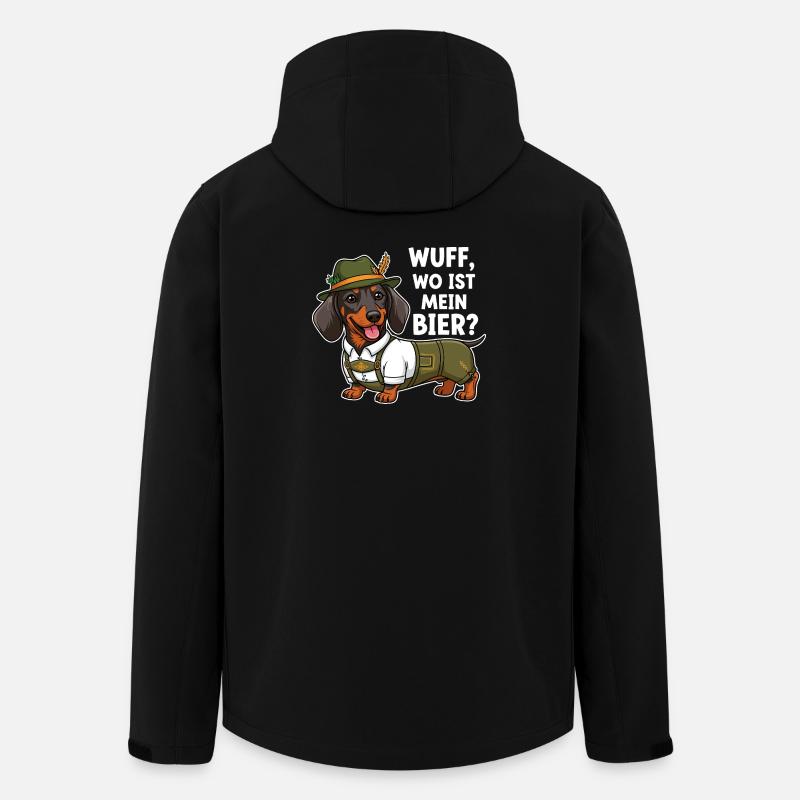 Wuff, wo ist mein Bier ? - Recycelte Männer Softshell-Jacke von Stanley/Stella - Schwarz
