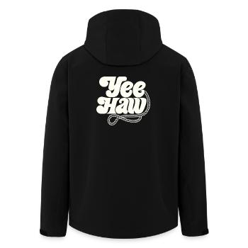 YEE HAW Cowboy Lasso - Recycelte Männer Softshell-Jacke von Stanley/Stella - Schwarz - Hinten - AI Model Male 185 light (185cm)
