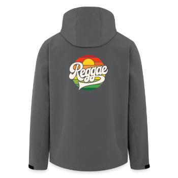 Reggae Retro Sunset - Men’s Recycled Softshell Jacket by Stanley/Stella - black - Back - AI Model Male 185 light (185cm)